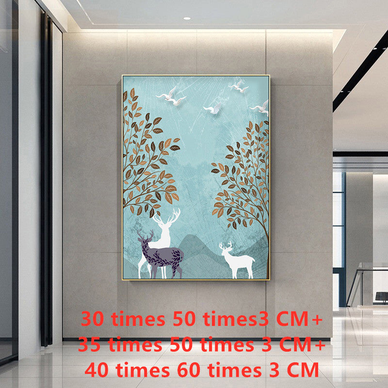 Nordic Modern Forest Landscape Living Room Wall Painting Canvas Painting
