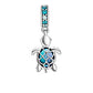 Sterling Silver and Murano Glass Turtle Charm